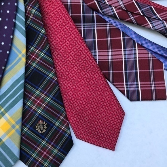 6- designers men’s tie 100% silk bundle - Picture 3 of 5